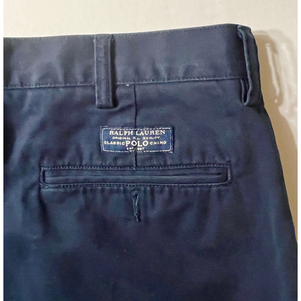 Polo Ralph Lauren Prospect Short Mens 34 Navy Blue Classic Chino Vintage 90s